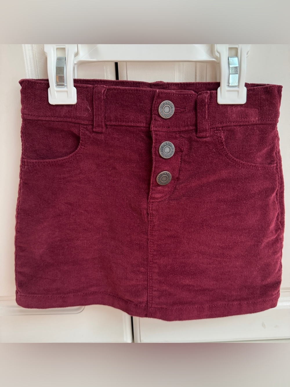 Old Navy Burgundy Maroon Red Adjustable Corduroy Skirt 3T NWOT
